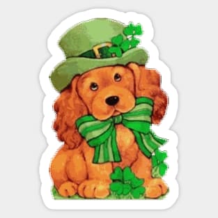 St. Patricks Day Doggy, All Stressed Up and Ready to Celebrate Sticker
